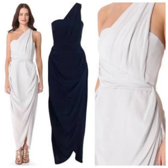 ZIMMERMANN One Shoulder Drape Maxi Dress in Onyx *NWT Size 16* - Picture 6 of 9